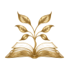 antique gold book with leafy sprout 2