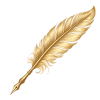 antique gold editorial quill 5
