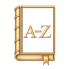 delicate antique gold a–z index book